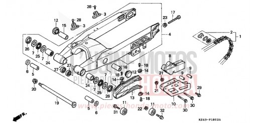 SWINGARM (CR125RP/RR/RS/RT) CR125RR de 1994